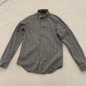 Grey button up long sleeve